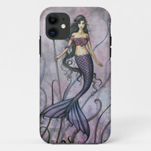 Funda Para iPhone 11 Fantasía de sirena de arte de amatista marina