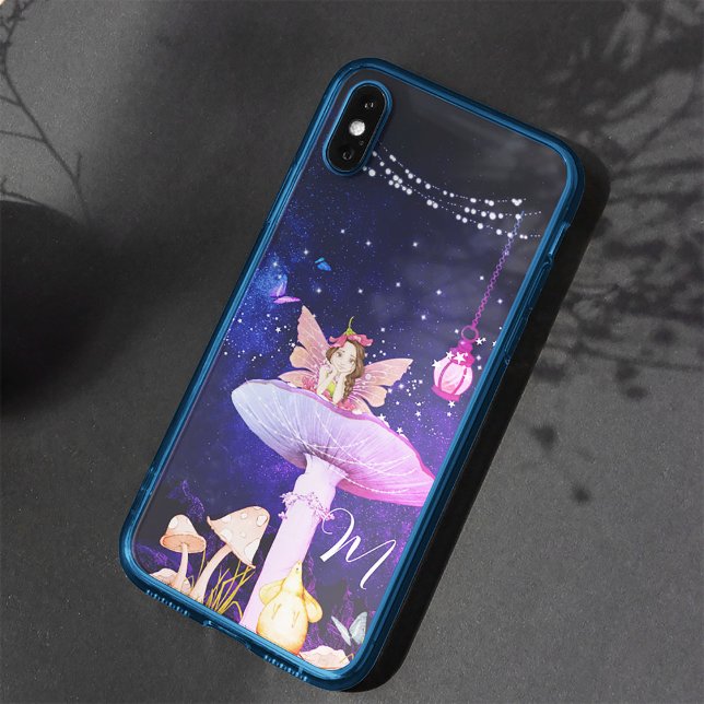Funda De Case-Mate Para iPhone Fantasía en hongos Monograma Hada mágica (Subido por el creador)