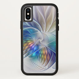 Funda Para iPhone 13 Fantasía floral, colorido abstracto flor fractal