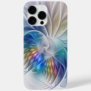 Funda Para iPhone 14 Pro Max De Case-Mate Fantasía floral, flor fractal abstracta colorida