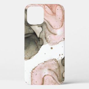 Funda Para iPhone 12 Fantasia Glam Rosa Negro Dorado Etéreo Malhumorado