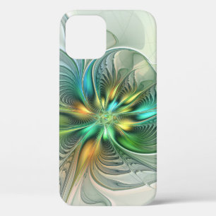 Funda Para iPhone 12 Fantasía moderna abstracta y colorida de flor frac
