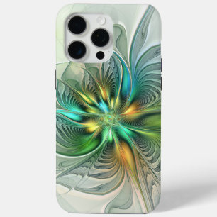 Funda Para iPhone 15 Pro Max Fantasía moderna abstracta y colorida de flor frac