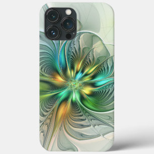 Funda Para iPhone 13 Pro Max Fantasía moderna abstracta y colorida de flores fr