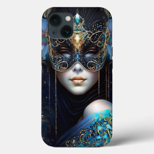 Funda Para iPhone 13 Fantasía Mujer Con Máscara