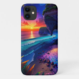 Funda Para iPhone 11 Fantasía Playa Tropical Cuatro