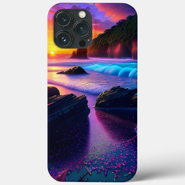 Funda De Case-Mate Para iPhone Fantasía Playa Tropical Uno (Reverso )