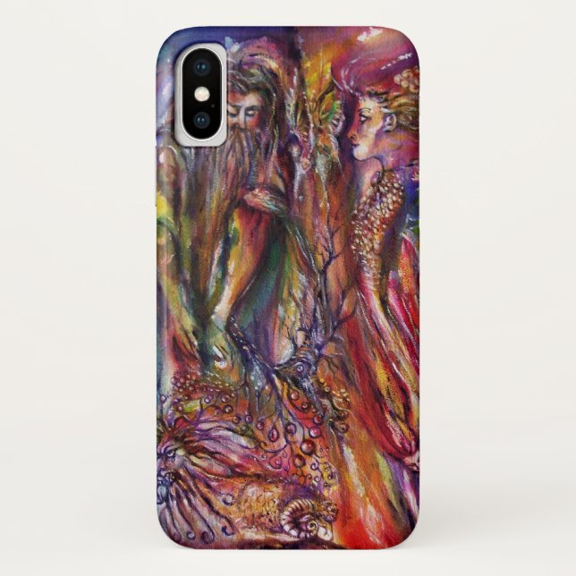 Funda De Case-Mate Para iPhone Fantasía púrpura VIVIENE Y MERLIN (Reverso)