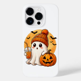 Funda Para iPhone 14 Pro De Case-Mate Fantasma bebiendo café helado con Halloween de cal