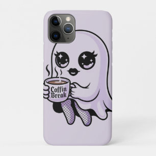 Funda Para iPhone 11 Pro Fantasma de dibujos animados kawaii con medias de