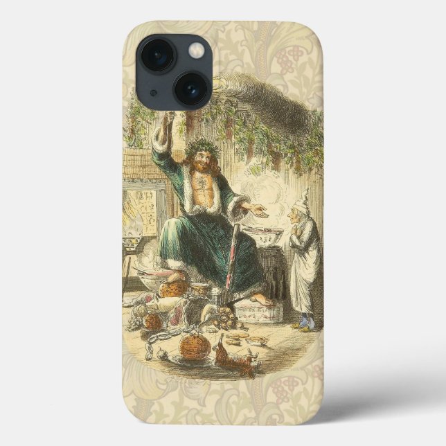 Funda De Case-Mate Para iPhone Fantasma de la Navidad Presente y Ebenezer Scrooge (Reverso)