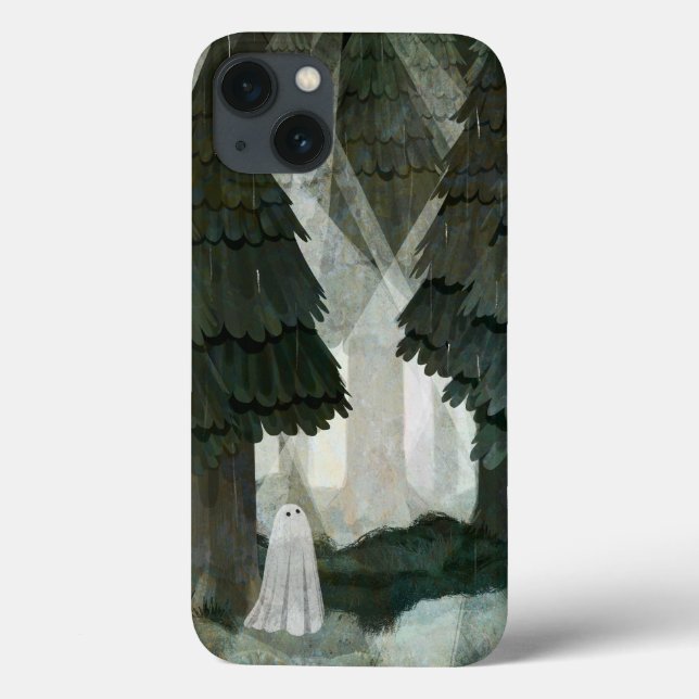 Funda De Case-Mate Para iPhone Fantasma del bosque de pinos (Reverso)