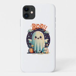 Funda Para iPhone 11 Fantasma divertido de Halloween en la galaxia