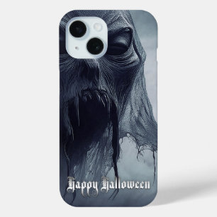 Funda Para iPhone 15 Fantasma negro en un paisaje infernal - Halloween