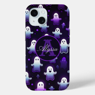 Funda Para iPhone 15 Fantasmas brillantes en la noche monograma