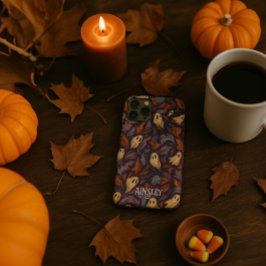 Funda Para iPhone 11 Pro Max Fantasmas cortos con hojas de otoño Naranja pekiné