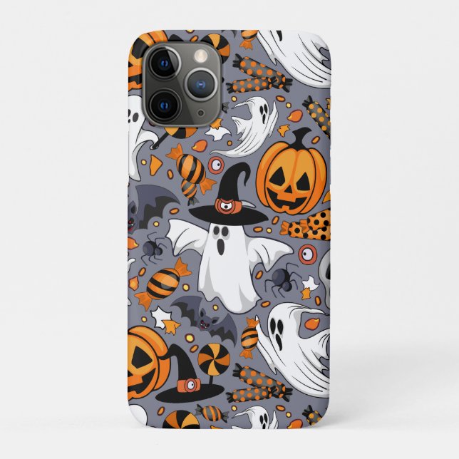 Funda De Case-Mate Para iPhone Fantasmas fantasmagóricos y adorables monstruos ad (Reverso)