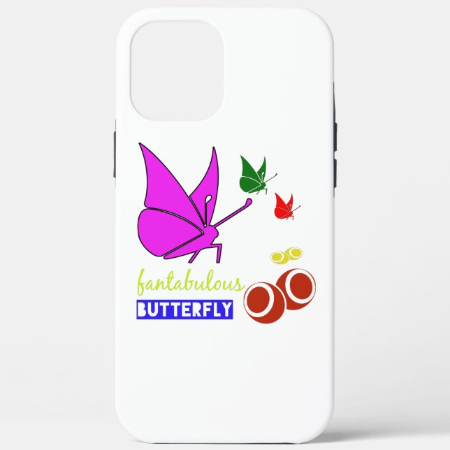 Funda De Case-Mate Para iPhone fantástica mariposa (Reverso )
