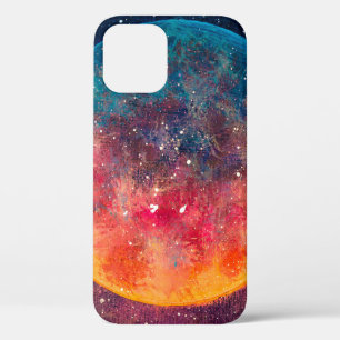 Funda Para iPhone 12 Fantástica pintura al óleo hermoso gran planeta lu