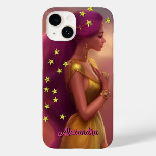 Funda Para iPhone 14 De Case-Mate Fantástica Princesa Colorida Niña rosa dorado estr
