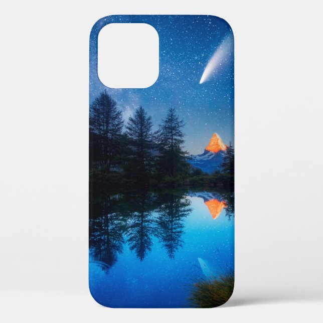 Funda De Case-Mate Para iPhone Fantástico cielo estrellado sobre el Imperio Matte (Reverso )