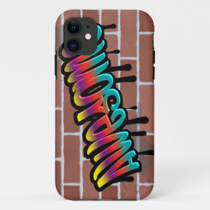 Funda Para iPhone 11 Fantástico graffiti en una pared de ladrillo