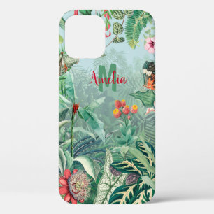 Funda Para iPhone 12 Fantástico Monograma tropical Fabuloso