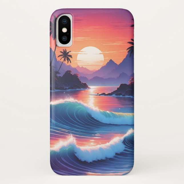 Funda De Case-Mate Para iPhone fantástico paisaje costero (Reverso)