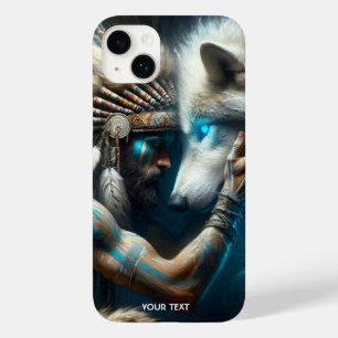 Funda Para iPhone 14 Plus De Case-Mate Fantasy Cute Man abrazando al lobo
