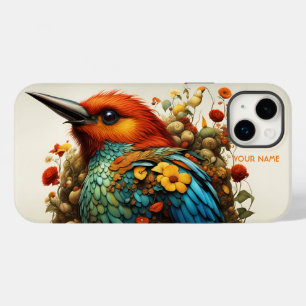Funda Para iPhone 14 Plus De Case-Mate Fantasy Cute Vivid Majestic Flores de pájaro