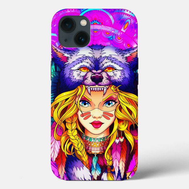Funda De Case-Mate Para iPhone Fantasy Cute Warrior Chica (Reverso )