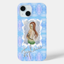 Funda Para iPhone 15 Fantasy Mermaid Watercolor Custom