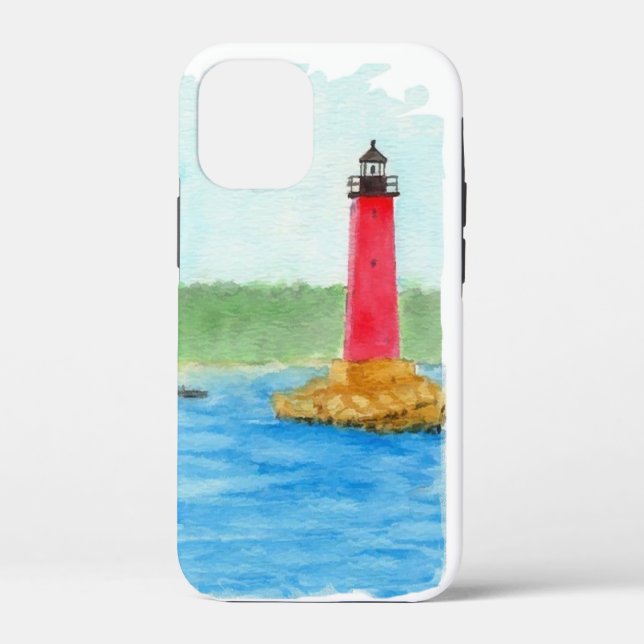 Funda De Case-Mate Para iPhone Faro acuático (Reverso )