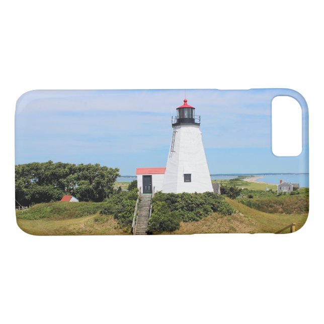 Funda De Case-Mate Para iPhone Faro de Plymouth, "el Gurnet" Massachusetts (Reverso (horizontal))