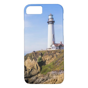 Funda Para iPhone 8/7 Faro en la colina azul cielo casa blanco océano
