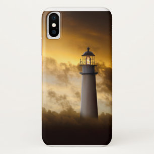 Funda Para iPhone X Faro que brilla intensamente debajo del cielo