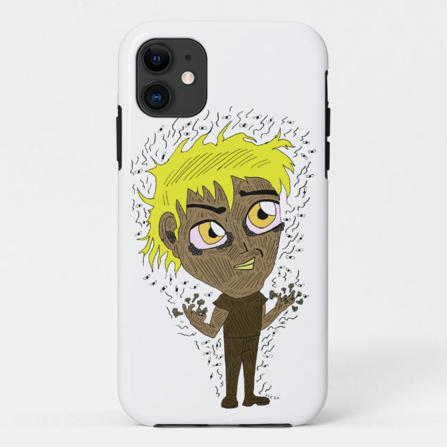 Funda De Case-Mate Para iPhone Farty Fingers Chibi (Reverso)
