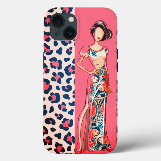 Funda De Case-Mate Para iPhone Fashion Pink Léopard (Reverso )