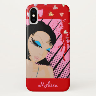 Funda Para iPhone X Fashionista y Hearts