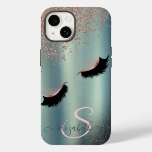 Funda Para iPhone 14 De Case-Mate Faux azotes Purpurina negro Diamantes Verde