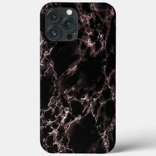Funda Para iPhone 13 Pro Max Faux Black Marble iPhone Estuche diseño moderno