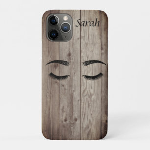 Funda Para iPhone 11 Pro Faux latigazos Estuche para iPhone Wood Texture Fu