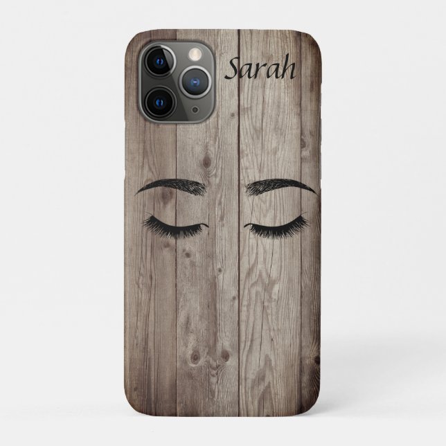 Funda De Case-Mate Para iPhone Faux latigazos Estuche para iPhone Wood Texture Fu (Reverso)