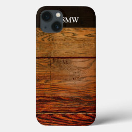 Funda Para iPhone 13 Faux Oiled Wood Plank Personalized Custom