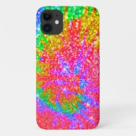 Funda Para iPhone 14 De Case-Mate Faux Rainbow Tye Purpurina Swirl Pattern