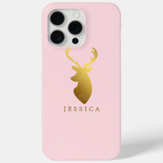 title_seo2 Faux Relieve metalizado dorado Deer Head Personali