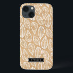 Funda Para iPhone 13 Faux Wood | Sale del estuche mini para iPad Person<br><div class="desc">Personalizable iPad mini funda con un patrón de hojas blancas en un fondo falso de madera. Otro patrón y disponible.</div>