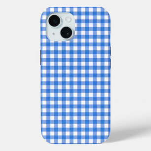 Funda Para iPhone 15 Faye y Lauren Blue Gingham