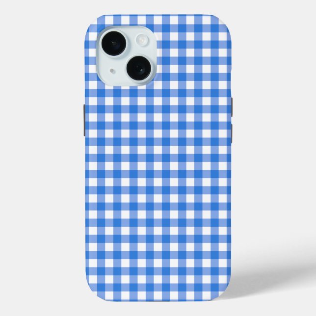 Funda De Case-Mate Para iPhone Faye y Lauren Blue Gingham (Reverso )