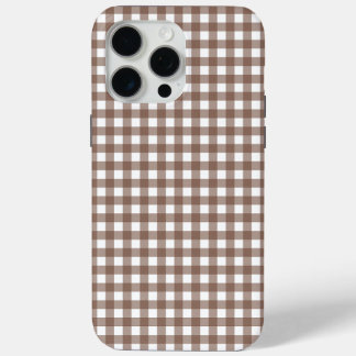Funda Para iPhone 15 Pro Max Faye y Lauren Brown Gingham